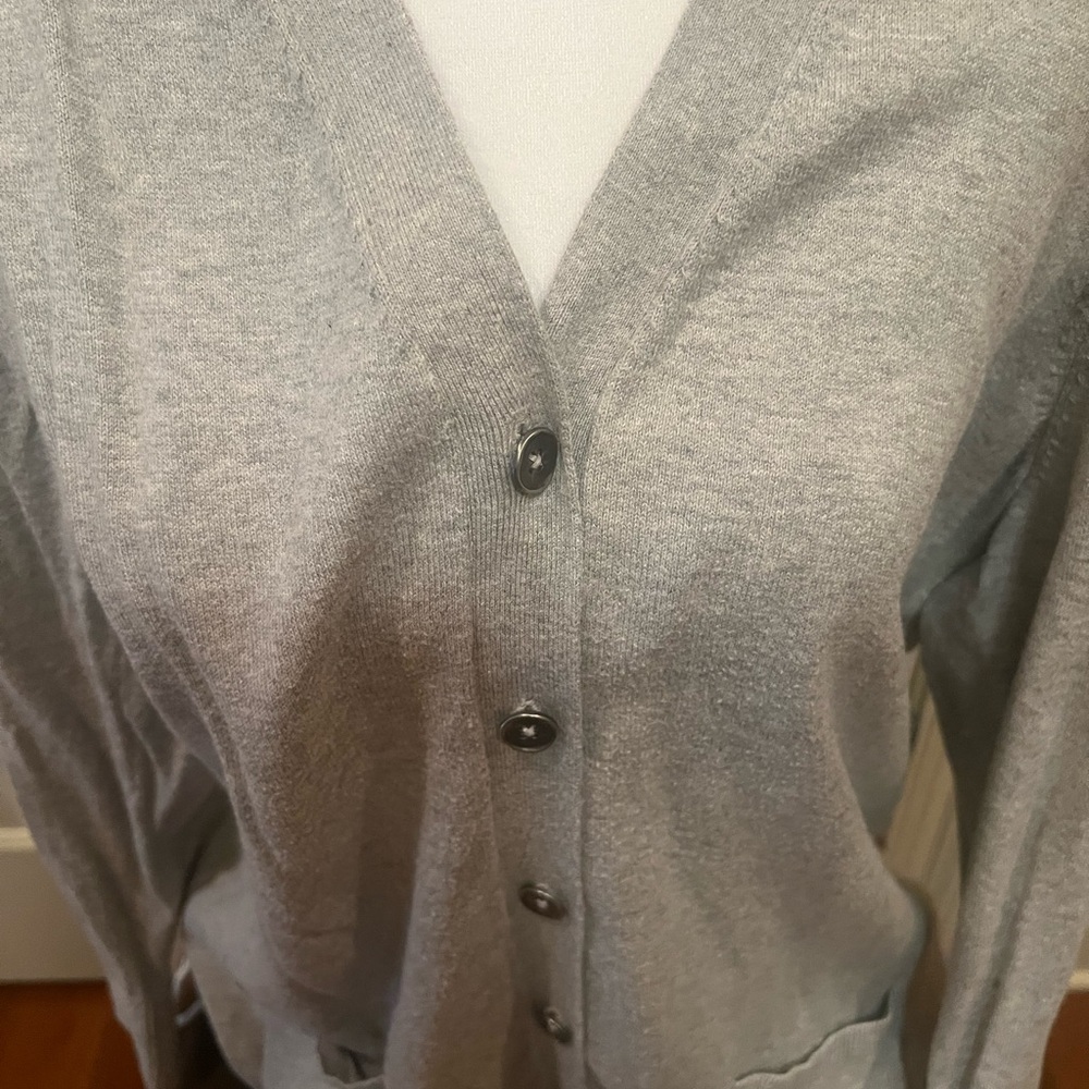 Eddie Bauer Gray Cardigan Sweater